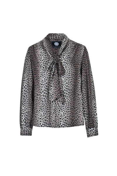 Charlotte Blouse in Leopard - Two Penny Blue