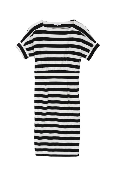 Easy Summer Striped Black and White Dress Two Penny Blue Easy Summer Striped Black and White Dress Two Penny Blue