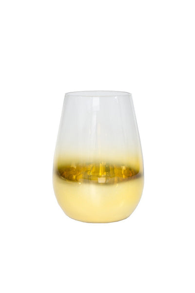 Gold Fade Wine Glass - Two Penny Blue