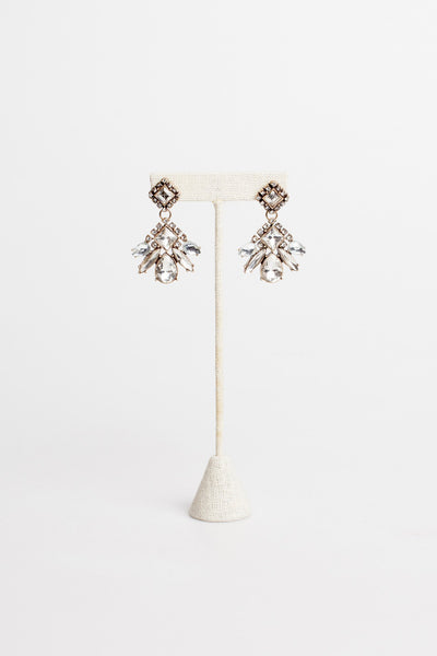 Middleton Crystal Chandelier Earrings - Two Penny Blue