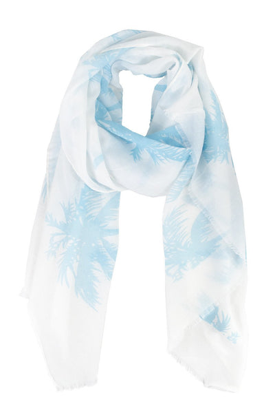 Palm Scarf - Two Penny Blue