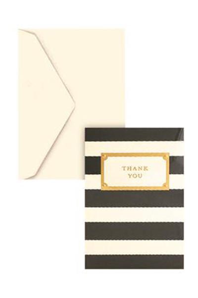 Thank You Striped Stationary - Two Penny Blue