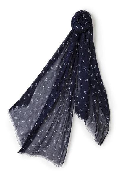 Anchors Away Scarf - Two Penny Blue