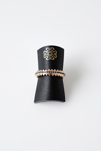 Black Diamond Pavé Ring - Two Penny Blue