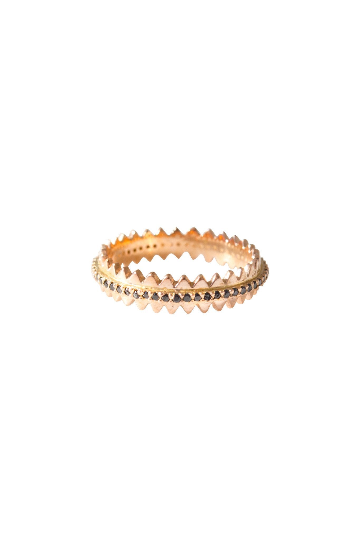 Black Diamond Pavé Ring - Two Penny Blue