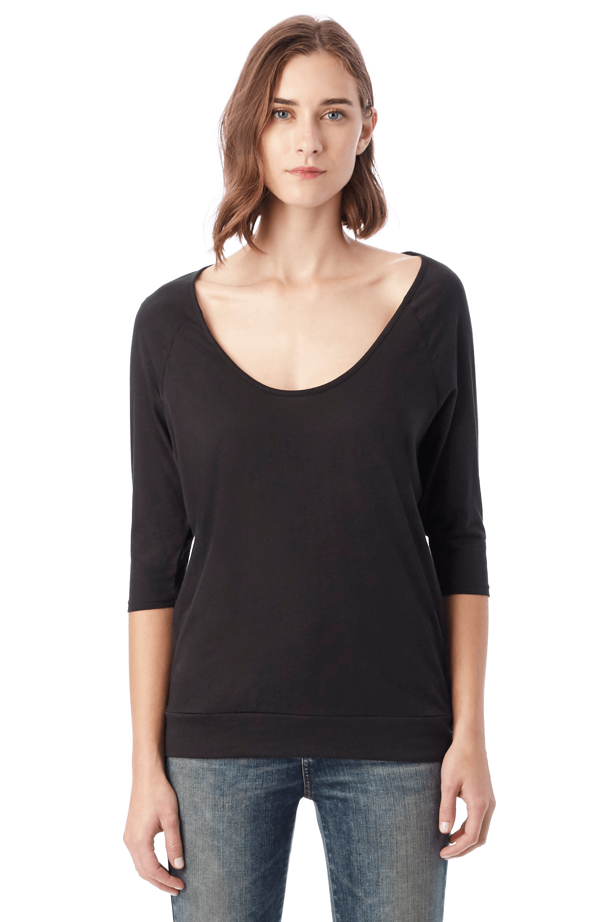 Boxy Raglan Tee in Nickel - Two Penny Blue