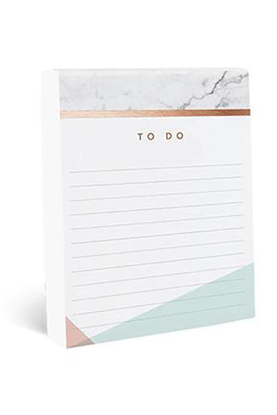 Copper Marble Jotter Notepad - Two Penny Blue
