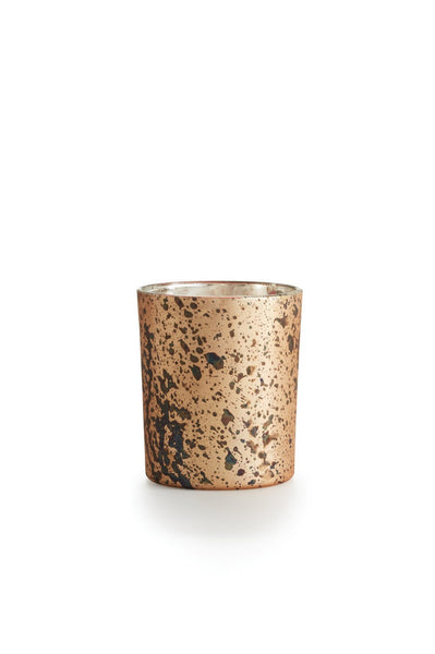 Copper Rose Majestic Glass Candle - Two Penny Blue