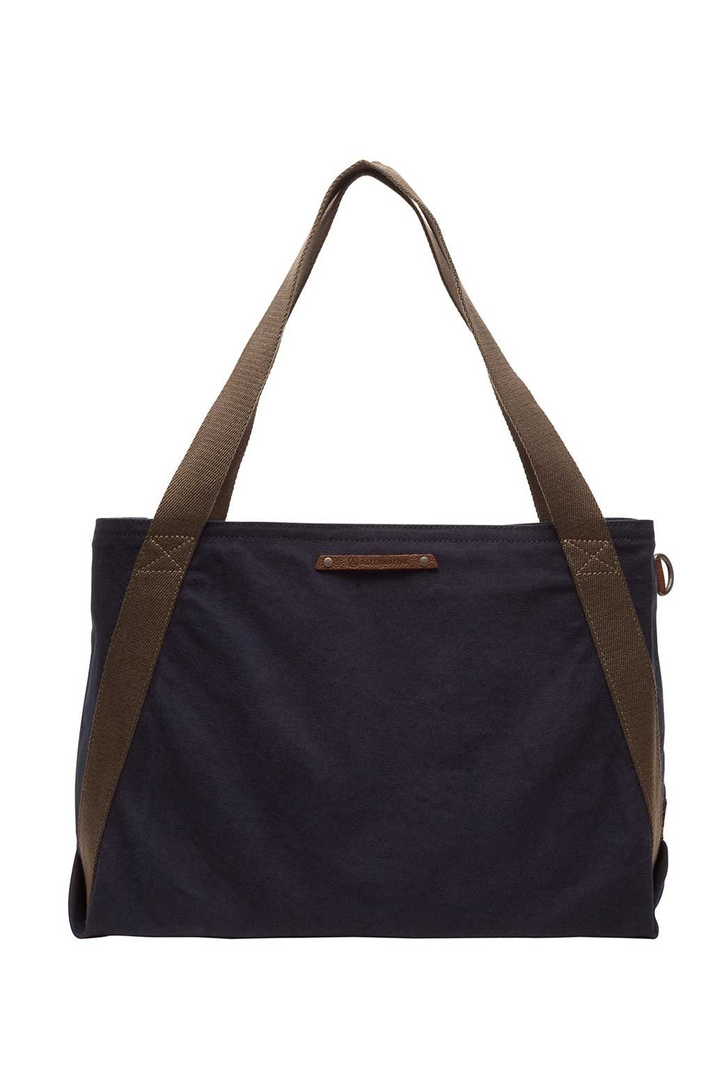 Cotton Boat Tote In Indigo - Two Penny Blue