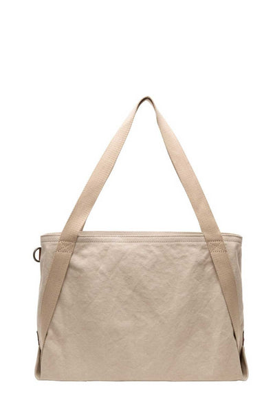 Cotton Boat Tote In Sand - Two Penny Blue