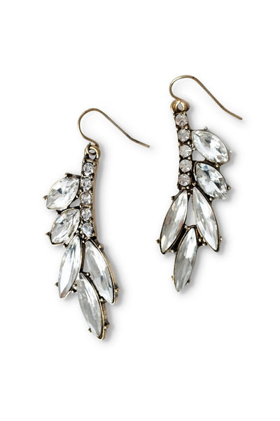 Crystal Cascade Earrings - Two Penny Blue