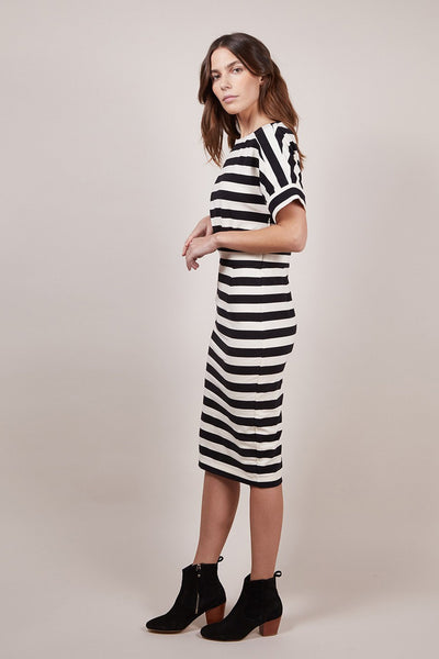 Easy Summer Striped Dress Black & White - Two Penny Blue