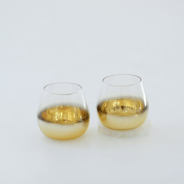 Gold Fade Cocktail Glass - Two Penny Blue