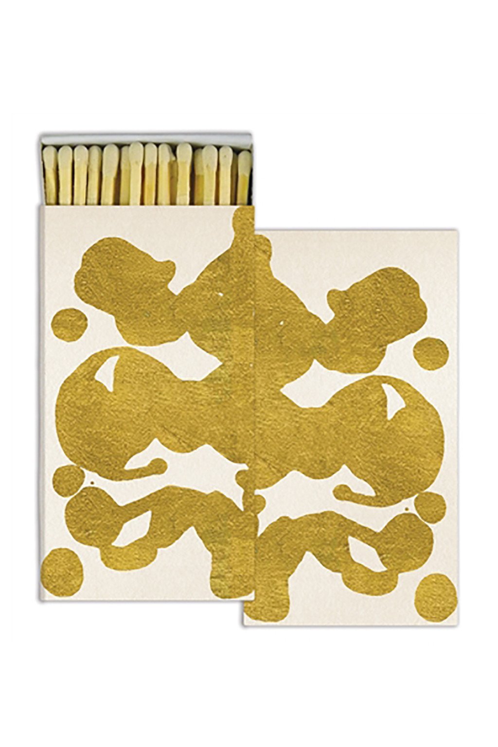 Gold Foil Rorschach Matches - Two Penny Blue