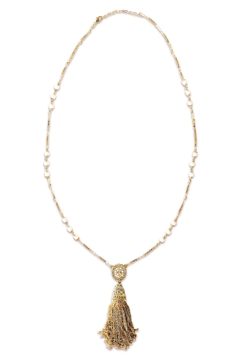 Gold Tassel Necklace - Two Penny Blue