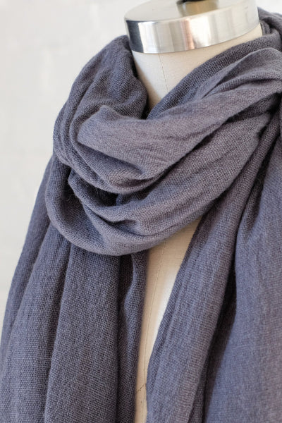 Luxe Charcoal Gray Cashmere Scarf - Two Penny Blue