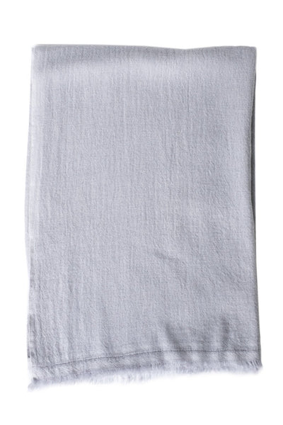 Luxe Light Gray Cashmere Scarf - Two Penny Blue