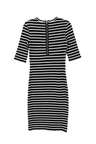 Perfect Striped Dress in Black & White - Two Penny Blue