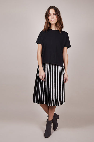 Short Sleeve Bow Back Tee in Black - Two Penny Blue