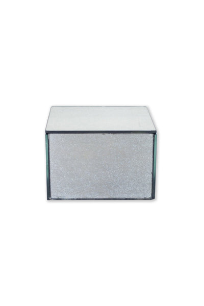 Small Rectangle Arte Gunmetal Mirrored Box - Two Penny Blue