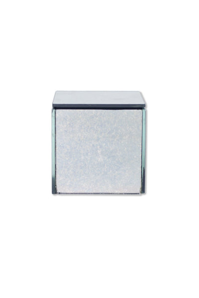 Small Square Gunmetal Arte Mirrored Box - Two Penny Blue