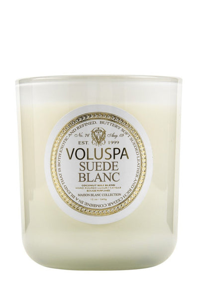 Suede Blanc Classic Maison Candle - Two Penny Blue