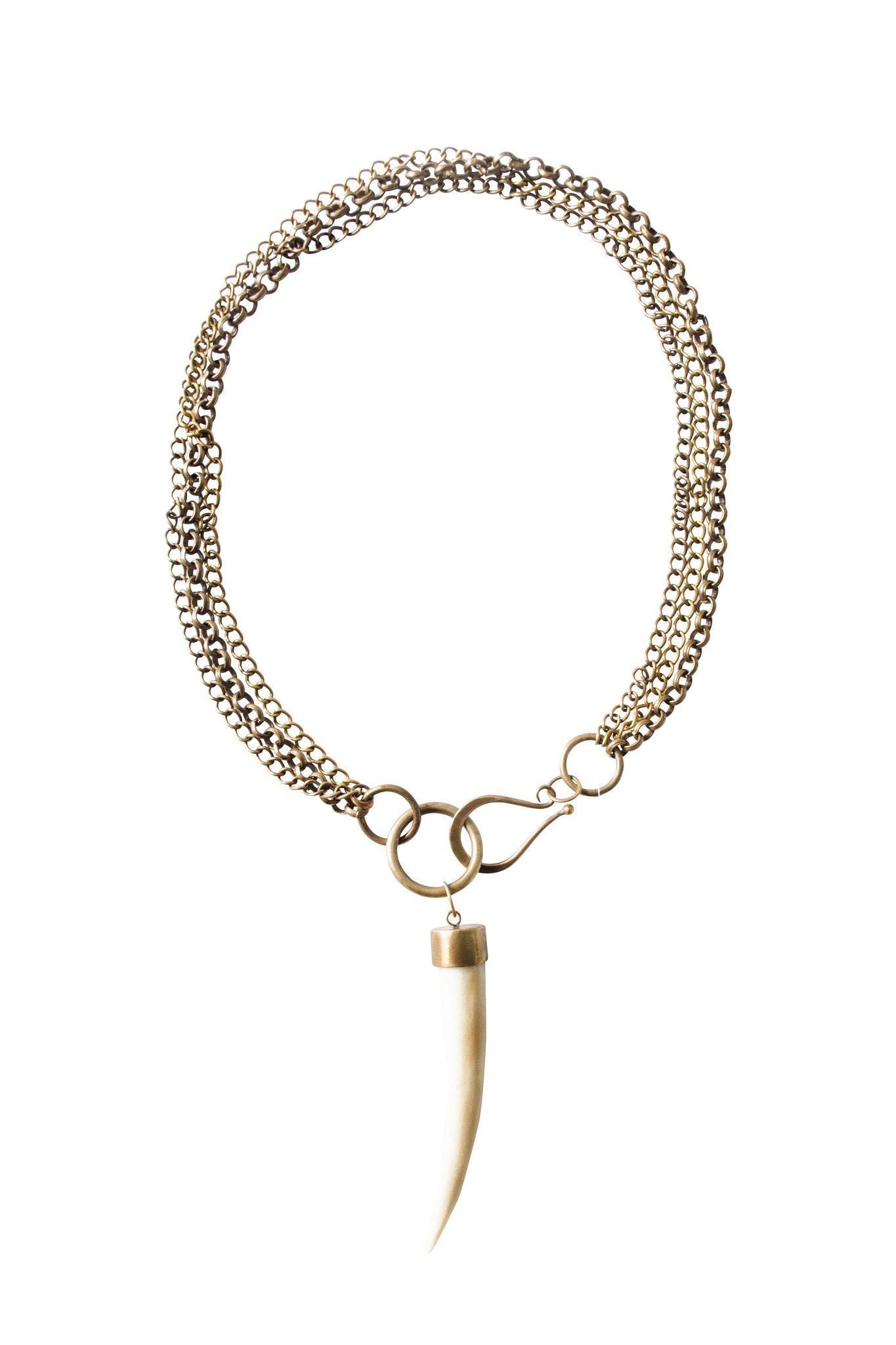 Talisman Bone Antler Necklace - Two Penny Blue