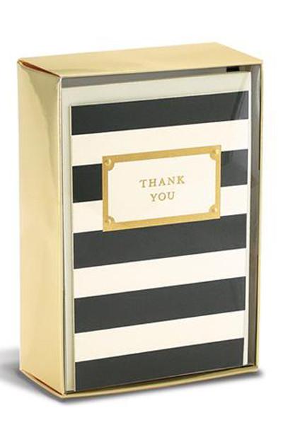 Thank You Striped Stationary - Two Penny Blue