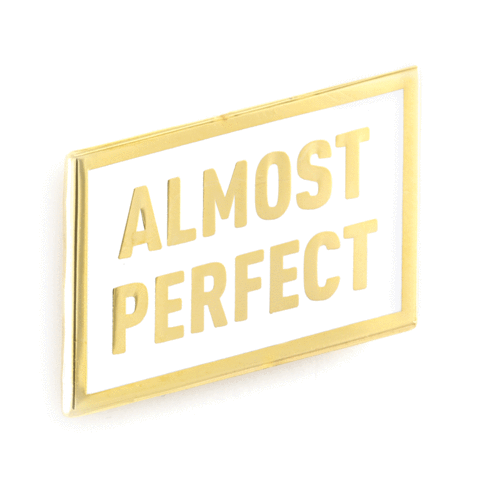 These Are Things - Almost Perfect Enamel Pin - Two Penny Blue