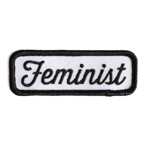 These Are Things - Feminist Black Embroidered Iron-On Patch - Two Penny Blue
