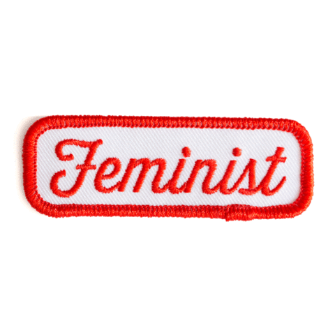 These Are Things - Feminist Embroidered Iron-On Patch - Two Penny Blue