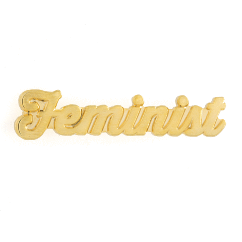 These Are Things - Feminist Gold Enamel Pin - Two Penny Blue