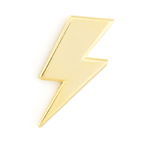 These Are Things - Lightning Bolt Enamel Pin - Two Penny Blue