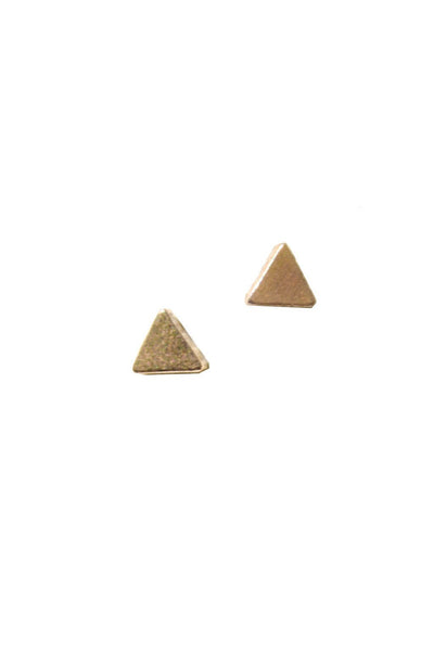 Triangle Stud Earrings - Two Penny Blue